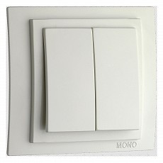 Выключатель двухклавишный mono electric larissa 103-191925-102